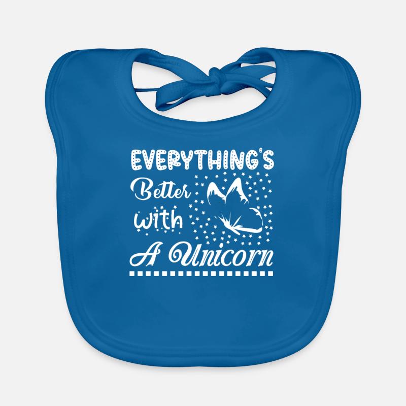 Everything gets better with a unicorn unicorn Organic Baby Bibs
