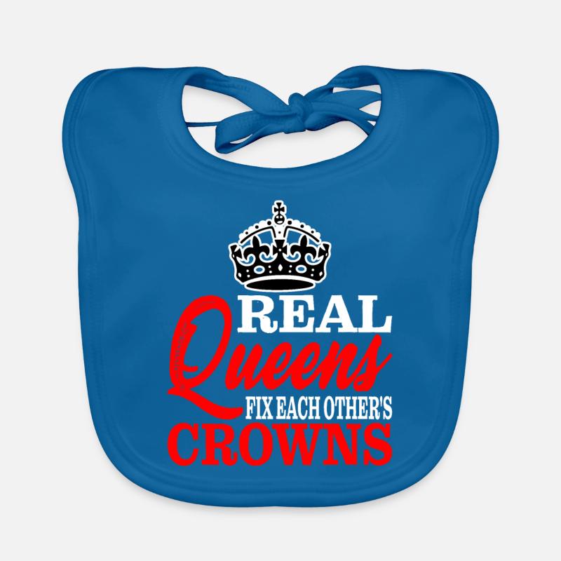 Real Queens Fix Each Other's Crowns 2 Baby Bio-Lätzchen
