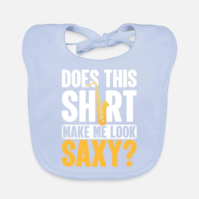 Saxophone Player Saxophone Evolution Écoutez du jazz Bavoir bio Bébé