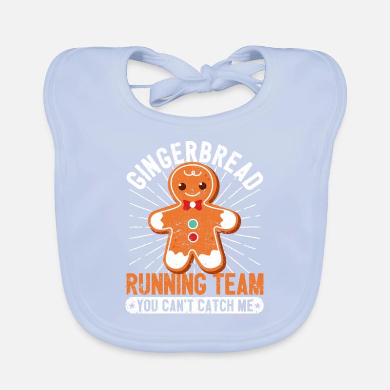Gingerbread Running Team Vous ne pouvez pas m’attraper drôle Bavoir bio Bébé
