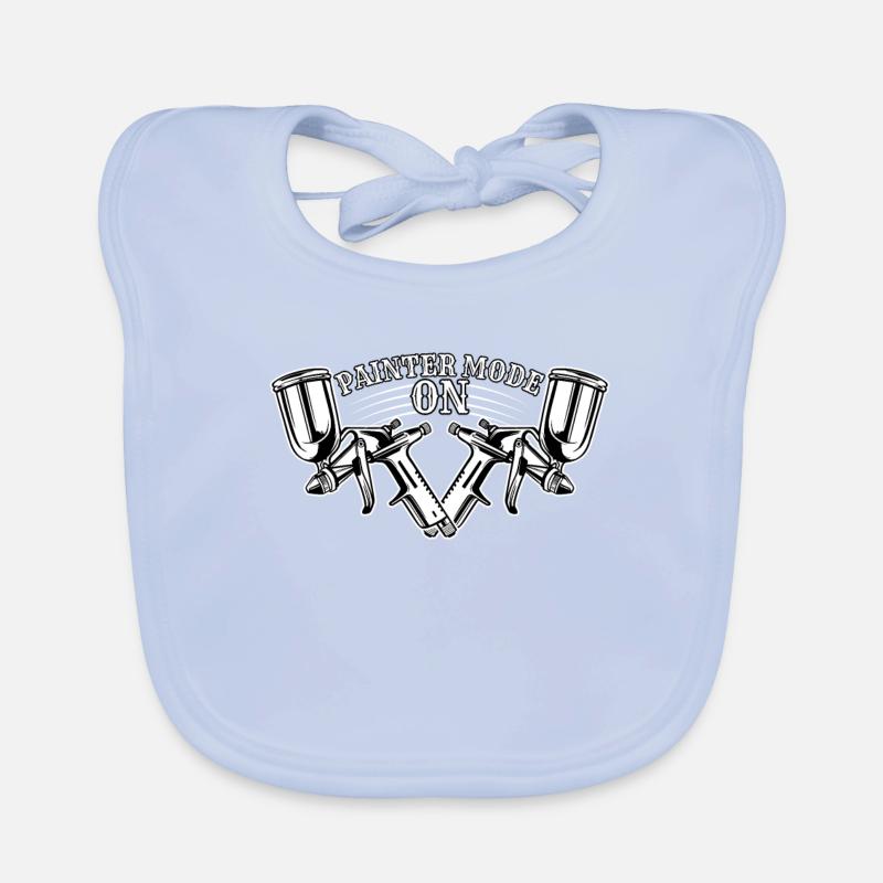 Car Painter Painter Mode On Organic Baby Bibs