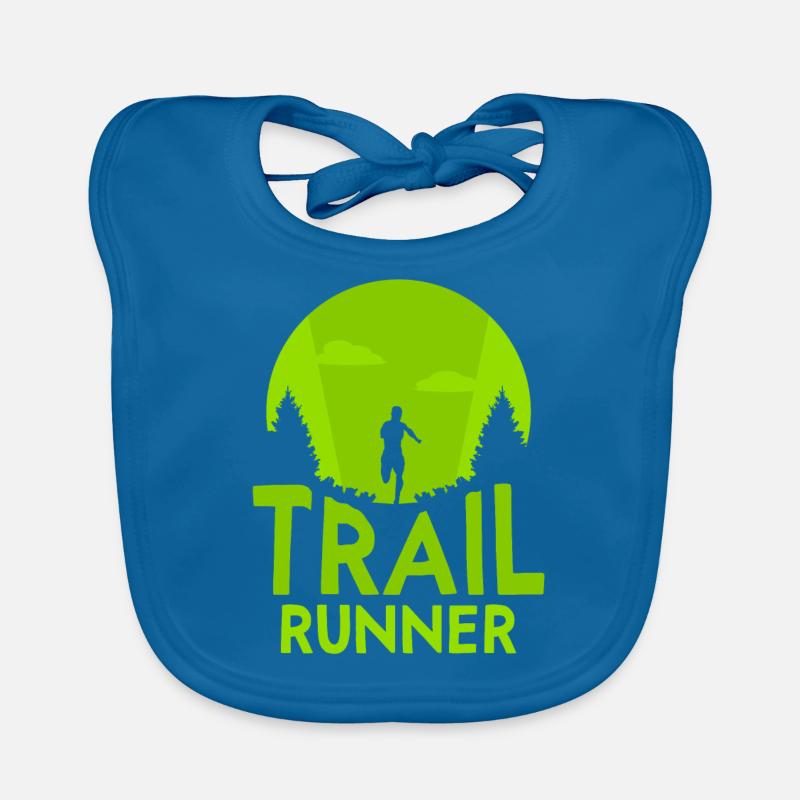 Trail Runner Running Course Course Trail Running - Bavoir bio Bébé - bleu paon