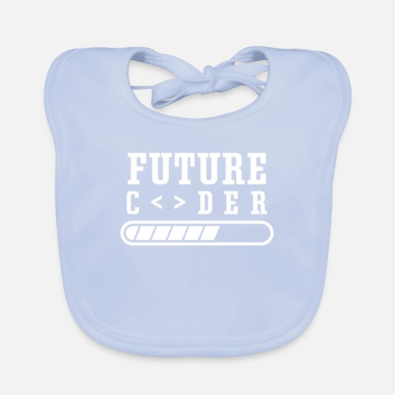 Future Coder Programmer Coding Code Organic Baby Bibs