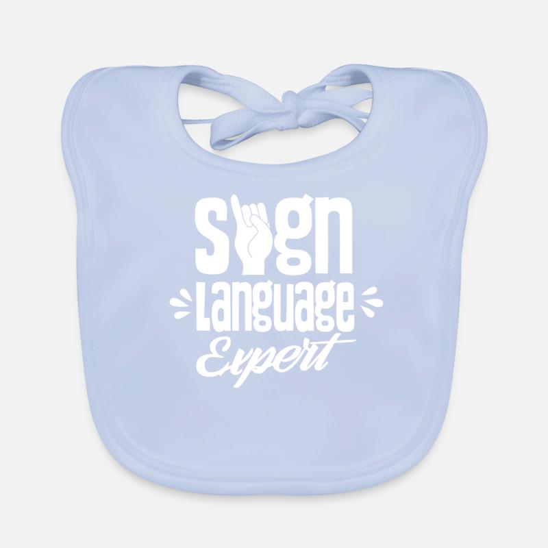 Gebärdensprache Experte Gestik Gebärden Awareness Baby Bio-Lätzchen