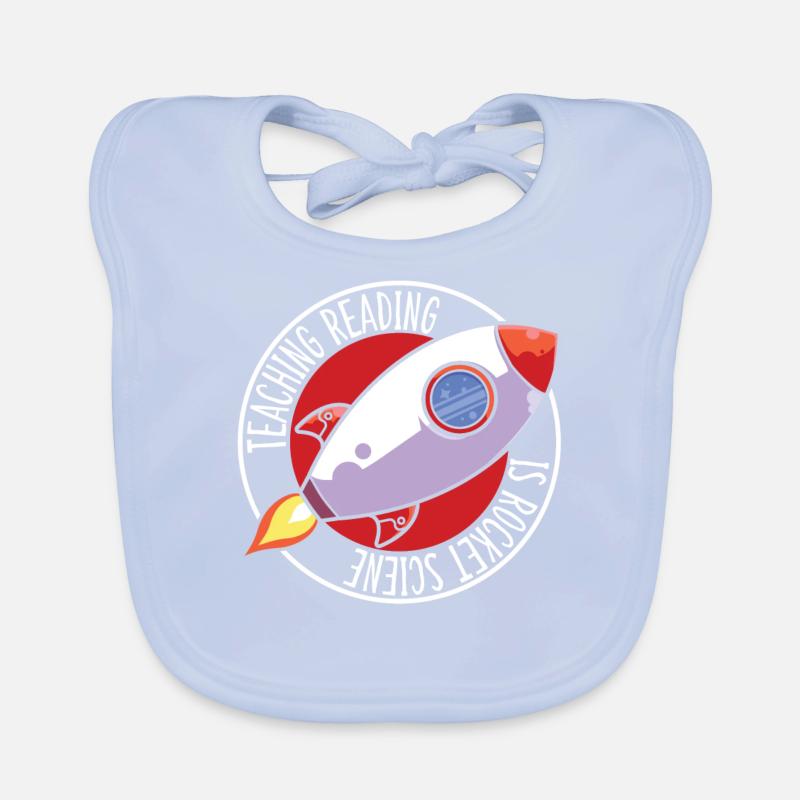 Funny Teaching Reading Is Rocket Science Baby Bio-Lätzchen