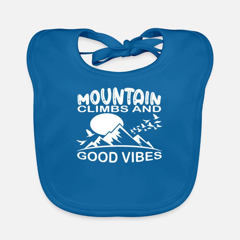Bergsteigen und gute Vibes Camping Baby Bio-Lätzchen