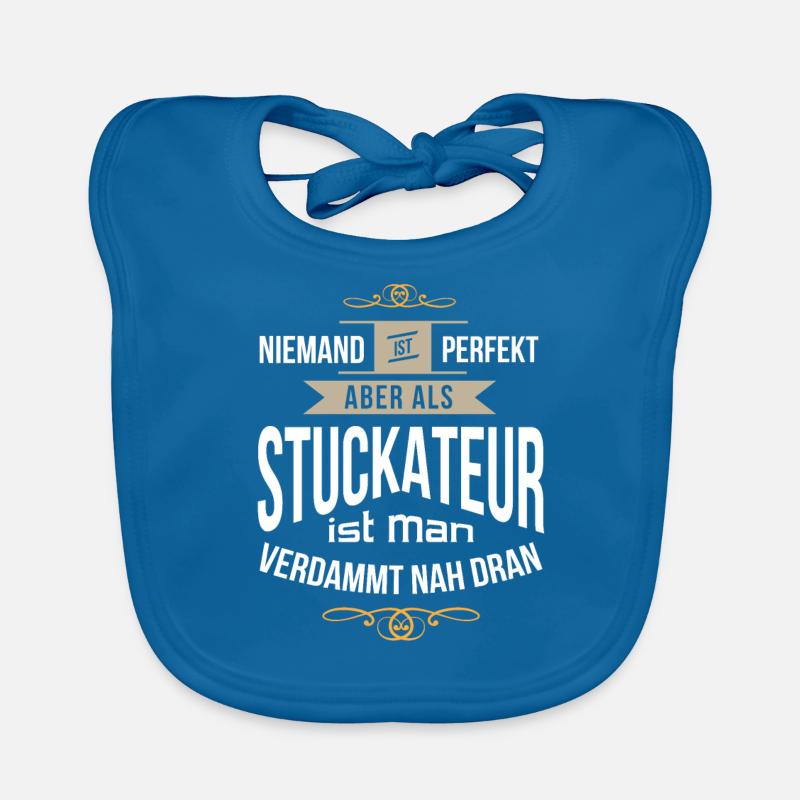 Lustiger Stuckateur Stuck Gips Spruch Geschenkidee Baby Bio-Lätzchen
