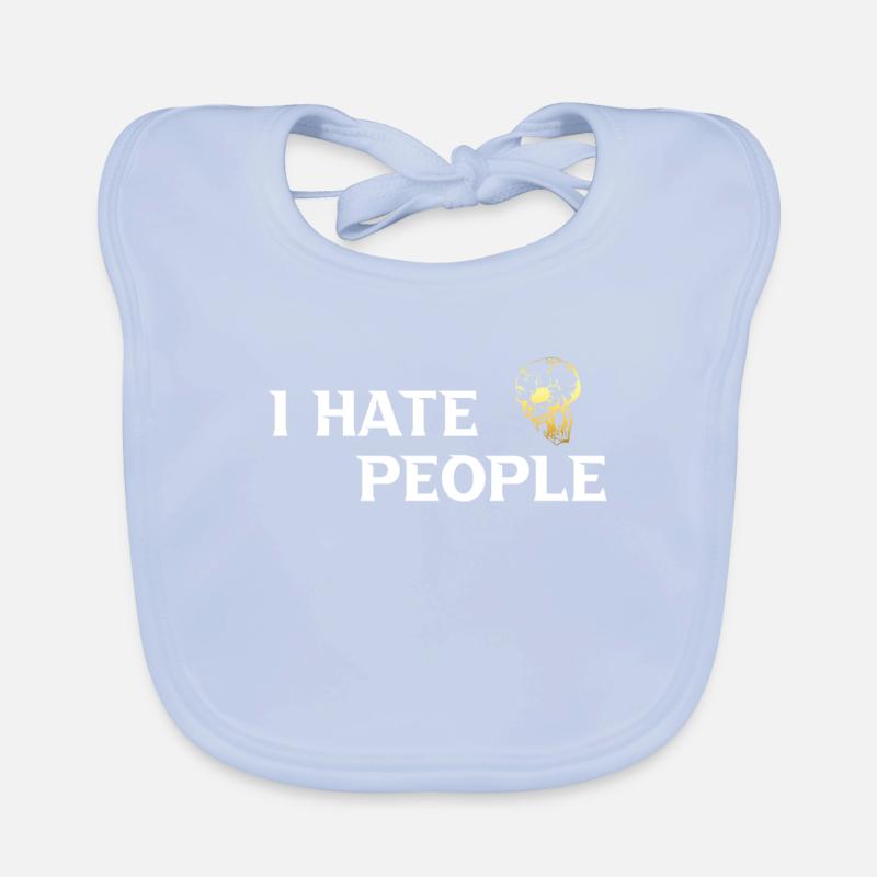 JE DÉTESTE LES GENS Bavoir bio Bébé