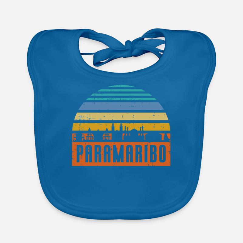 Paramaribo Skyline Organic Baby Bibs