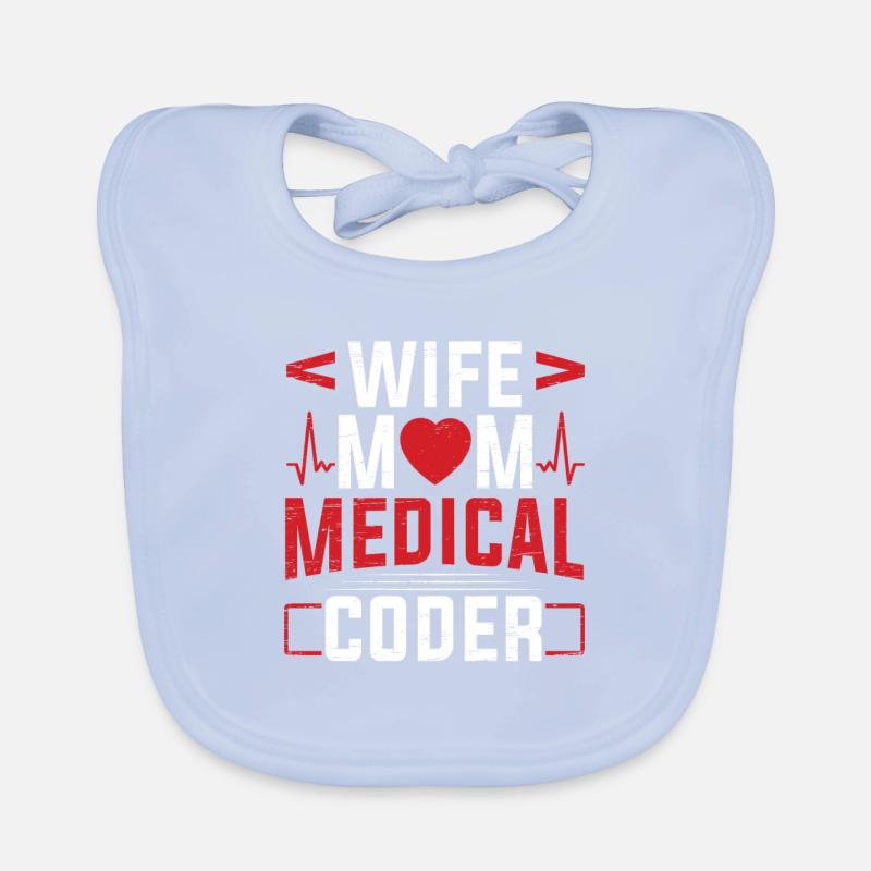 Medizinischer Biller Coding Krankenschwester Ehefrau Mama Medical Coder Baby Bio-Lätzchen