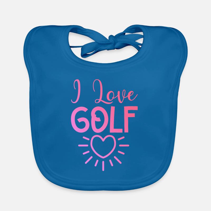 I love golf Organic Baby Bibs