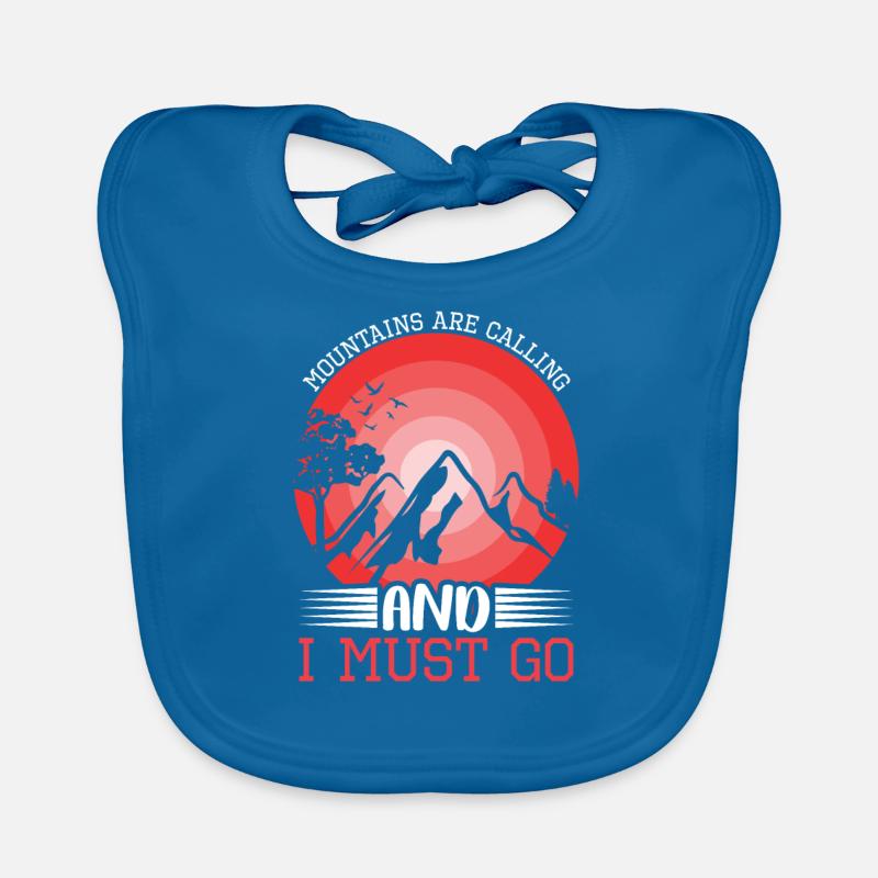 Die Berge rufen Wandershirt Baby Bio-Lätzchen