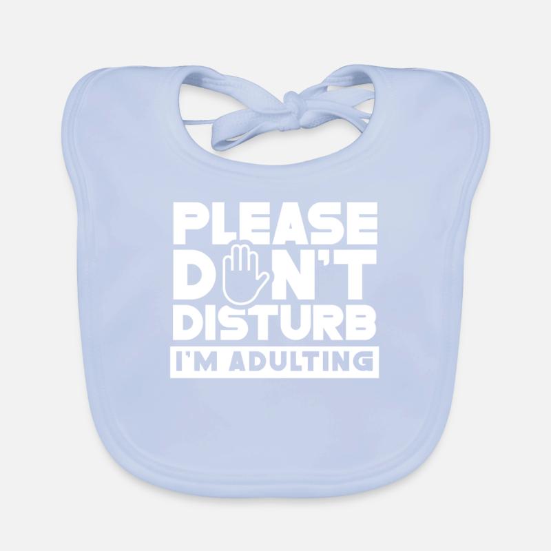 Please do not disturb I will grow up birthday Organic Baby Bibs