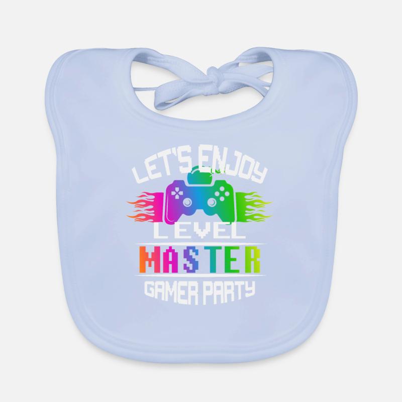 Level MASTER keep calm and game on Baby Bio-Lätzchen
