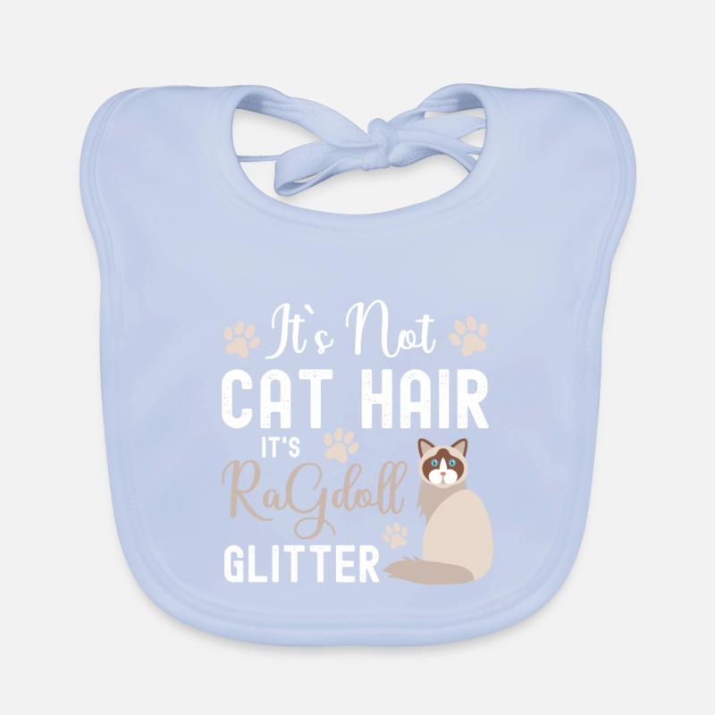 Ce n’est pas des poils de chat, c’est des paillettes ragdoll Bavoir bio Bébé