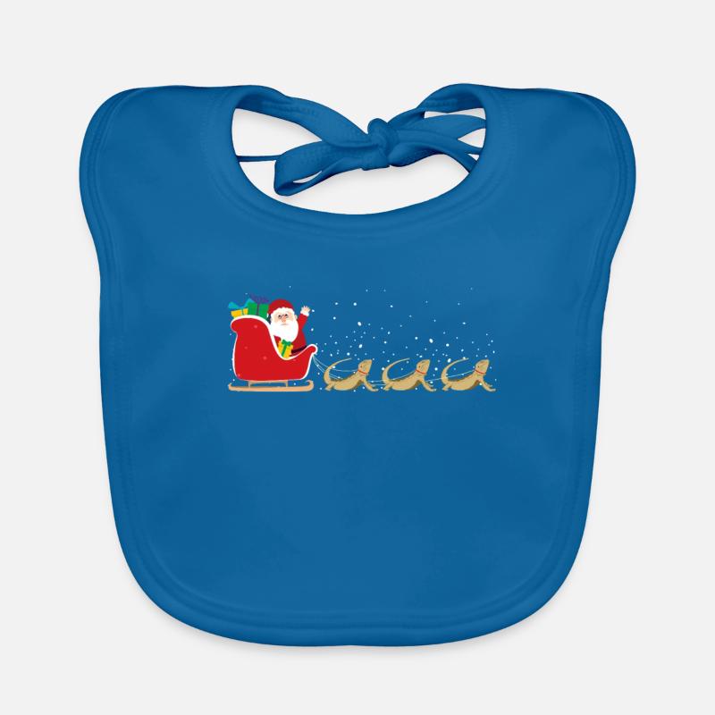 Bartagame Weihnachtsschlitten - Lustige Bartagame Baby Bio-Lätzchen
