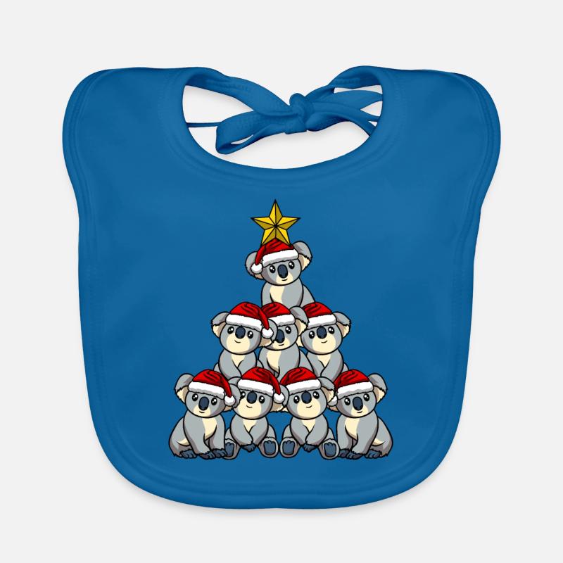 Koala Christmas Tree Organic Baby Bibs