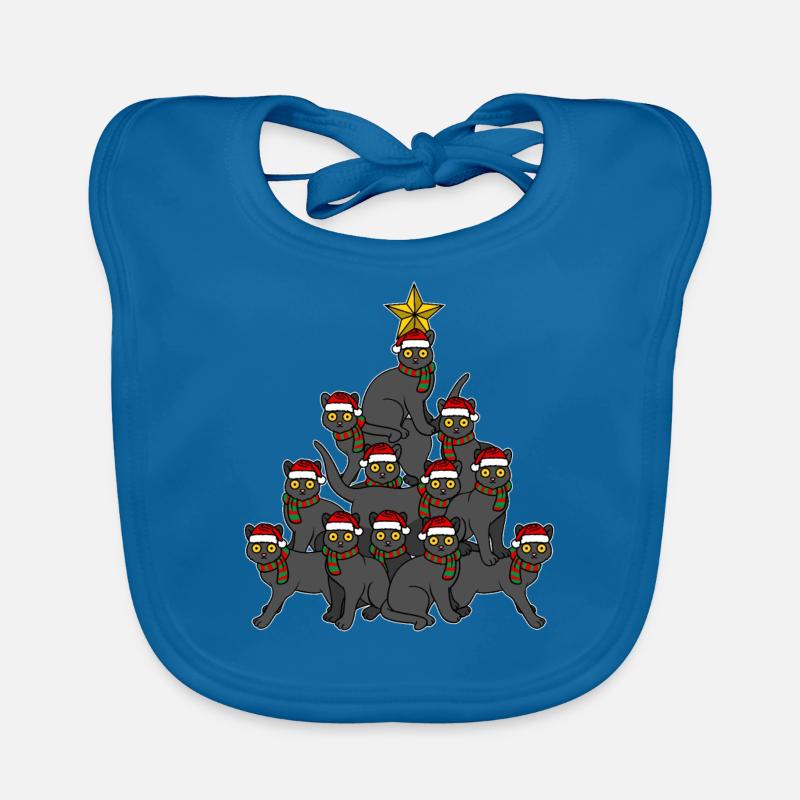 Chat Arbre de Noël Bavoir bio Bébé