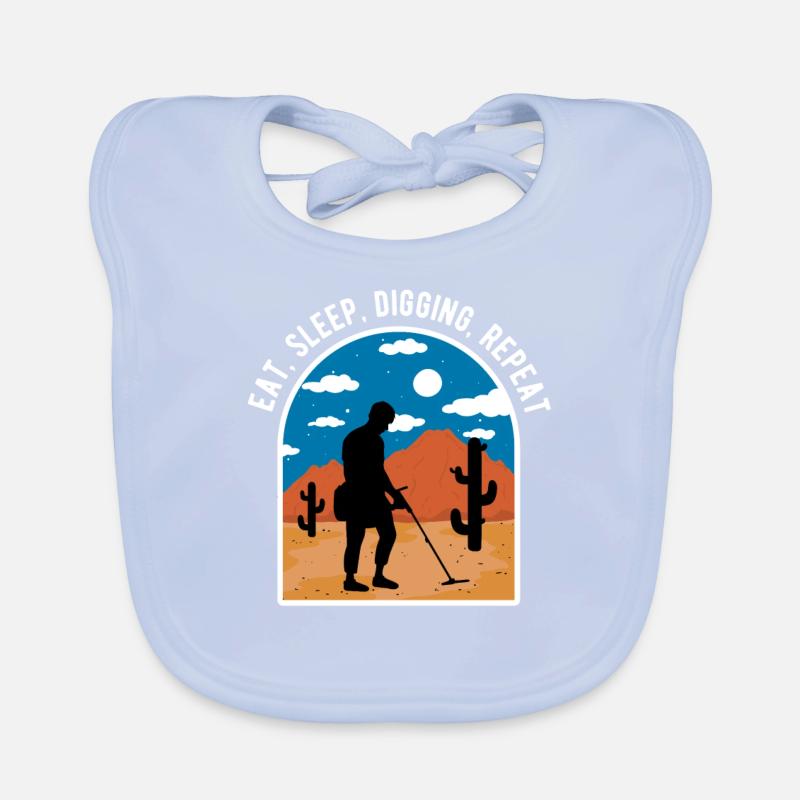 Treasure Hunter Metal Detector Probe Walker Organic Baby Bibs