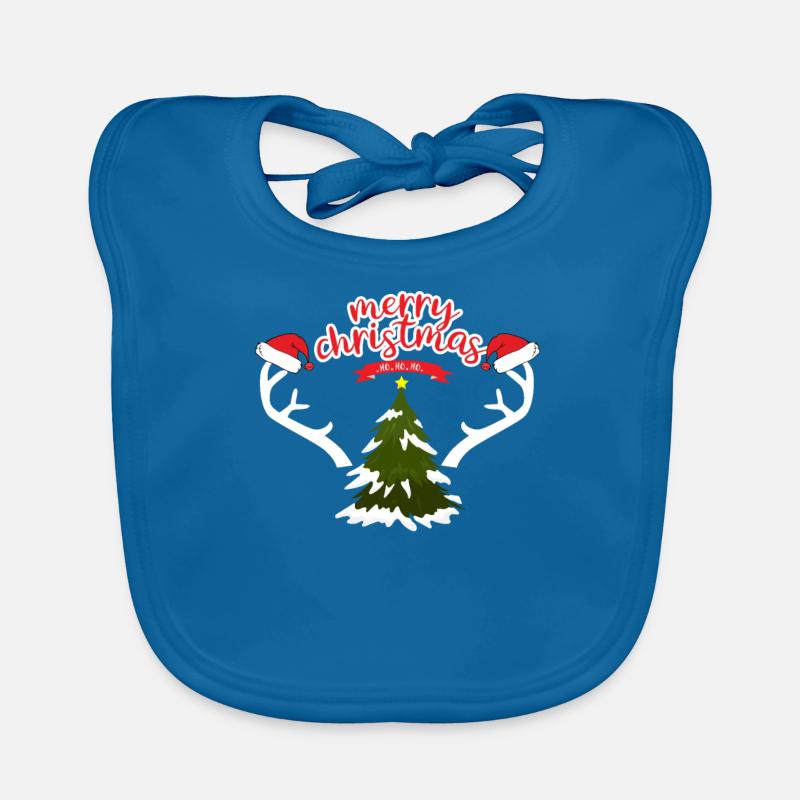 Merry Christmas Norwegian Pattern Organic Baby Bibs