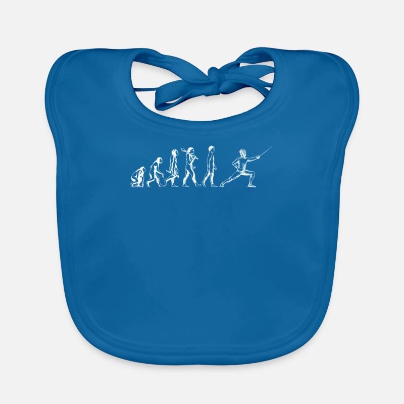 Lustiges Fechten Evolution Kampf Sport Fechter Epee Baby Bio-Lätzchen