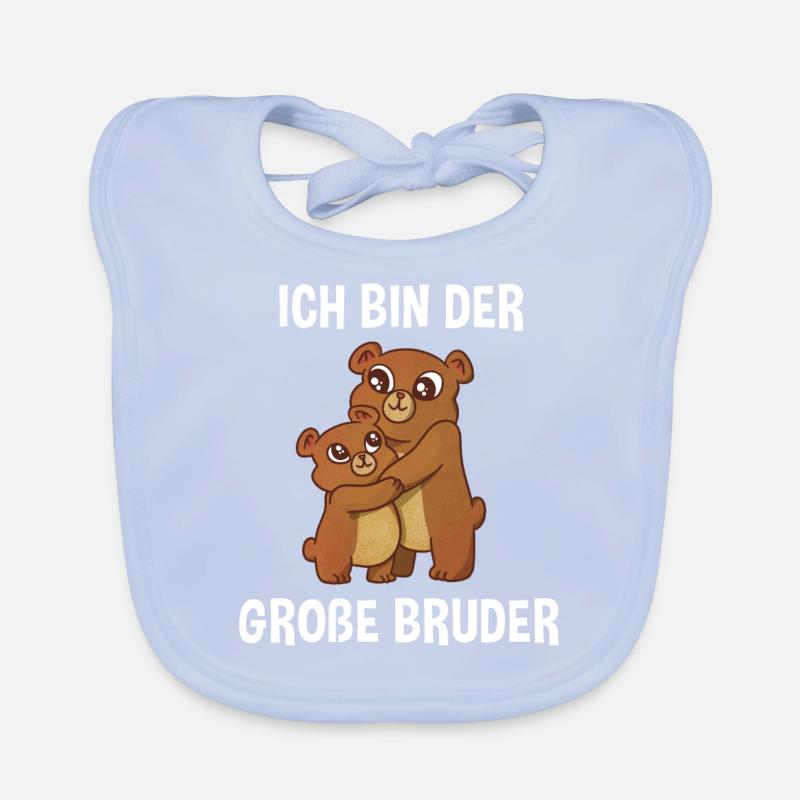 Bären Großer Bruder - Ich bin der große Bruder Baby Bio-Lätzchen