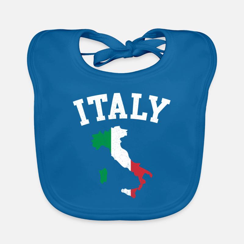 italy map flag Organic Baby Bibs