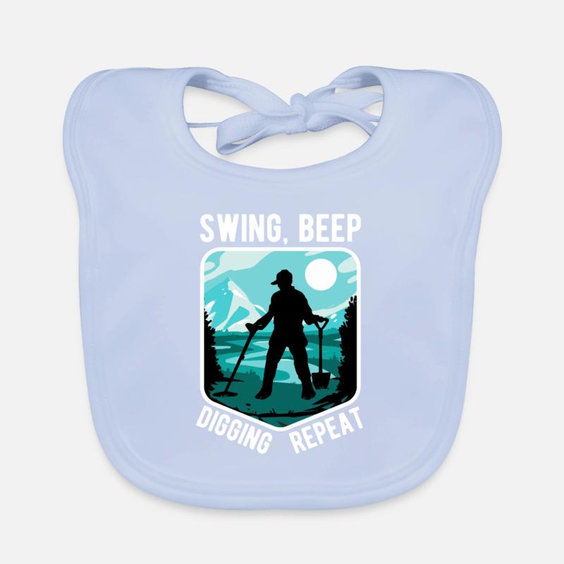 Treasure Hunter Metal Detector Probe Walker Organic Baby Bibs