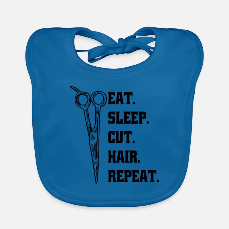 Coiffeur Coiffeur Ciseaux Coiffeur Ciseaux Peigne Bavoir bio Bébé