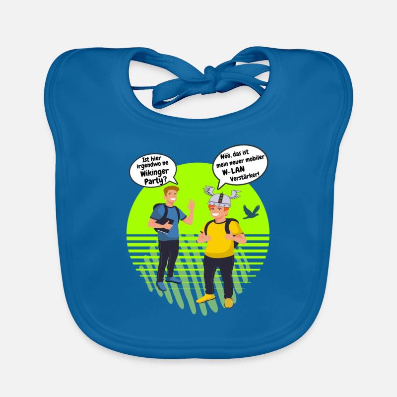 Wikinger Party oder W-LAN Verstärker Wifi Design Baby Bio-Lätzchen