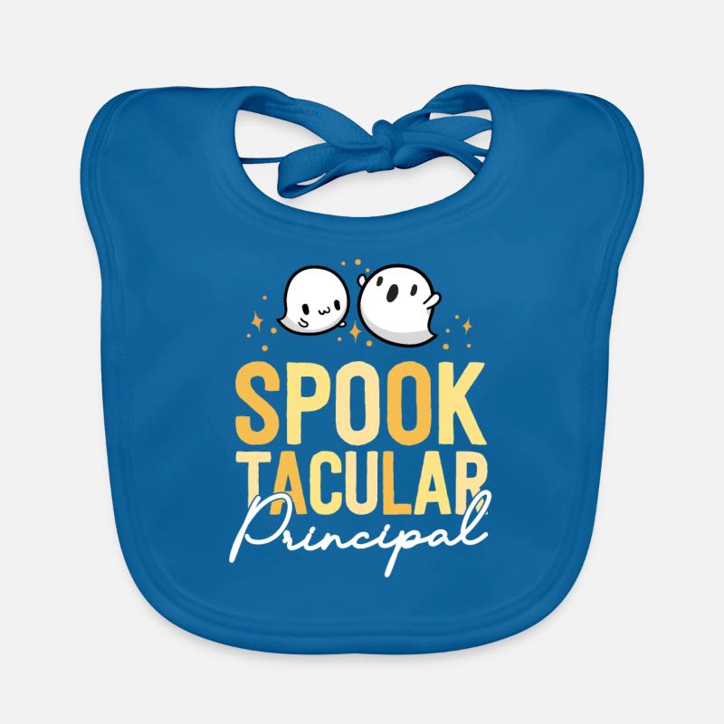Principal Halloween School Party Matching Front Organic Baby Bibs