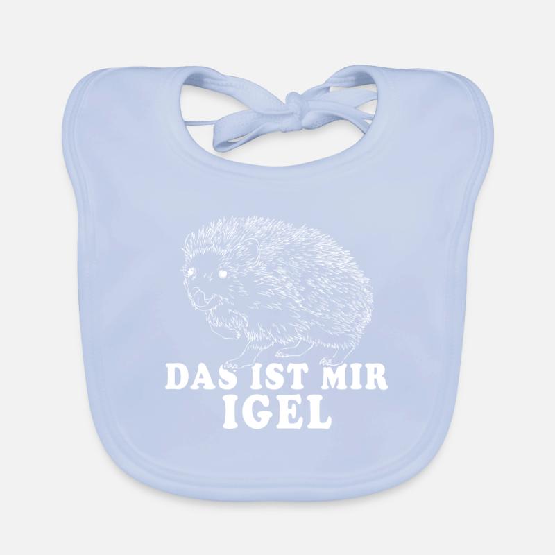 Witziger Igel Spruch Das ist mir Igel Braunbrust Baby Bio-Lätzchen
