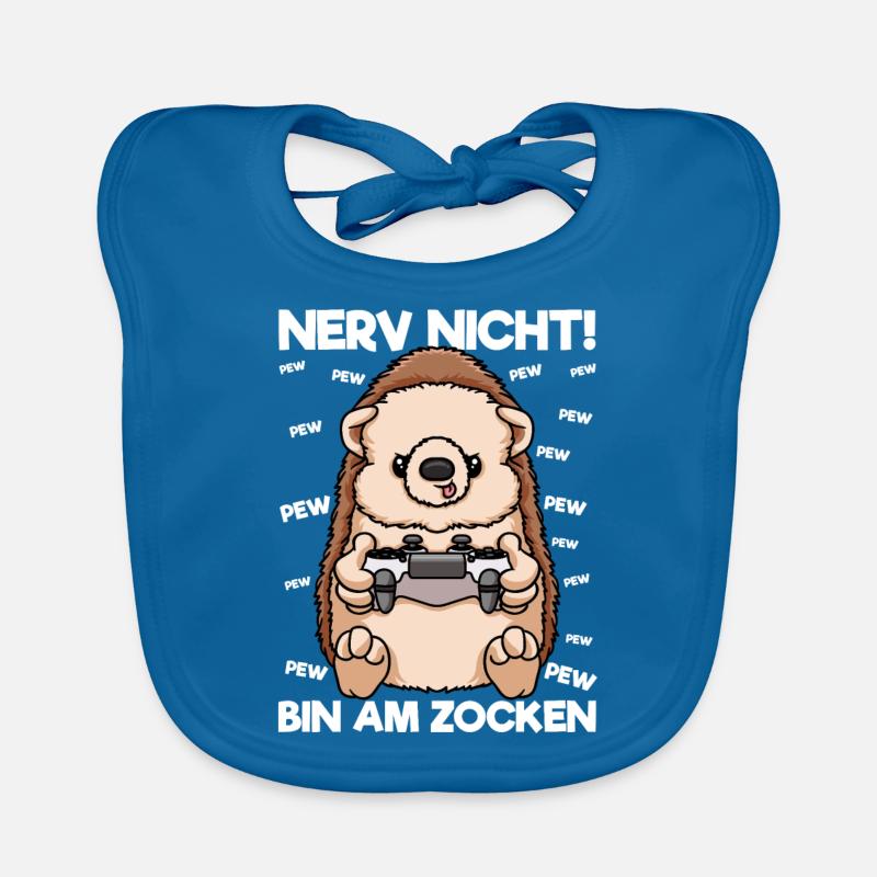Nerv nicht bin am Zocken Gaming Igel Baby Bio-Lätzchen
