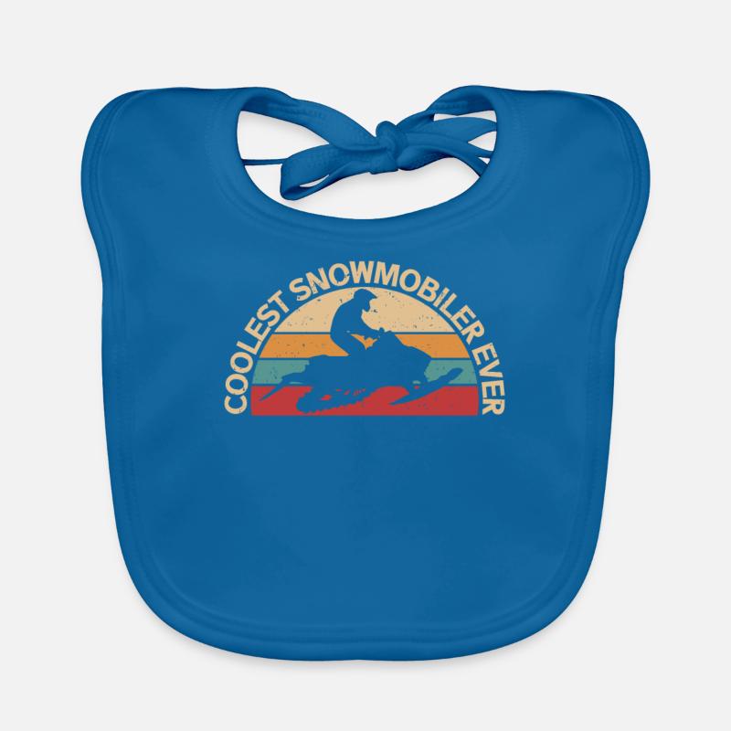 Snowmobile Snowmobile Gift Organic Baby Bibs