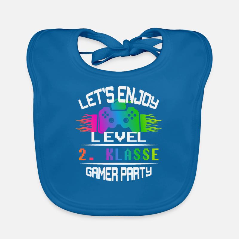 Level 2. CLASS keep calm and game on Organic Baby Bibs
