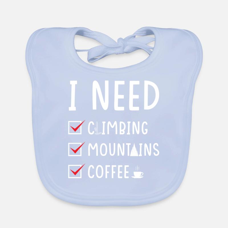 Klettern Berge Kaffee Baby Bio-Lätzchen