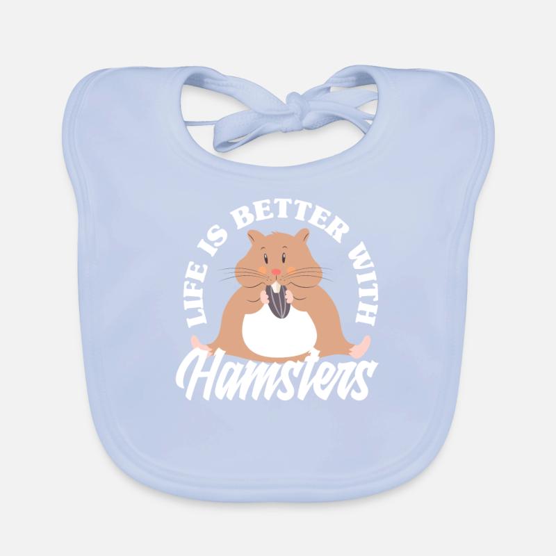 Funny Hamster Gift Organic Baby Bibs