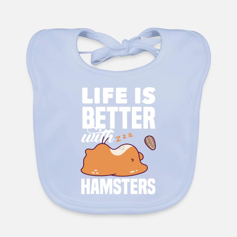 Funny Hamster Gift Organic Baby Bibs
