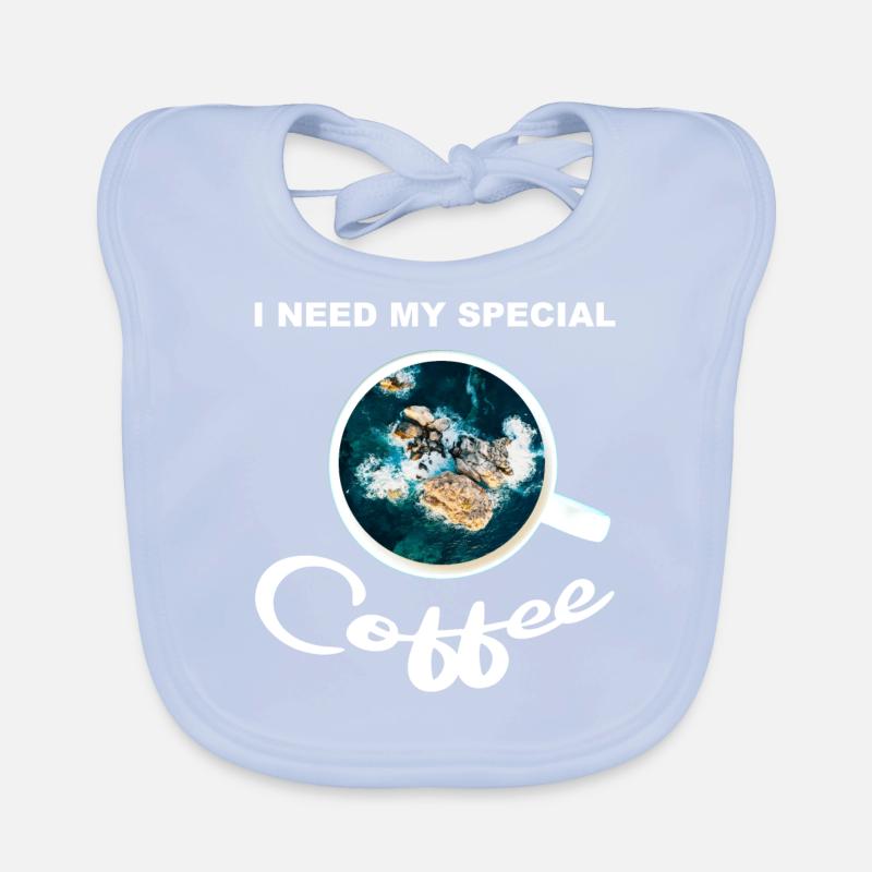 Kaffeetasse mit Felsen und Meer - special coffee Baby Bio-Lätzchen