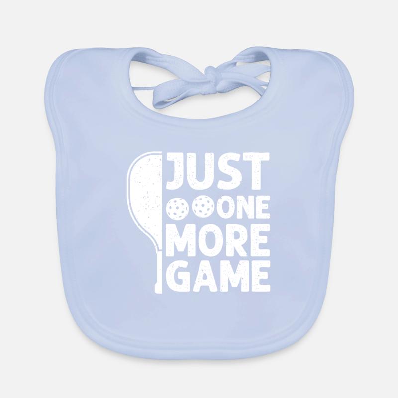Just One More Game Funny Pickleball Baby Bio-Lätzchen