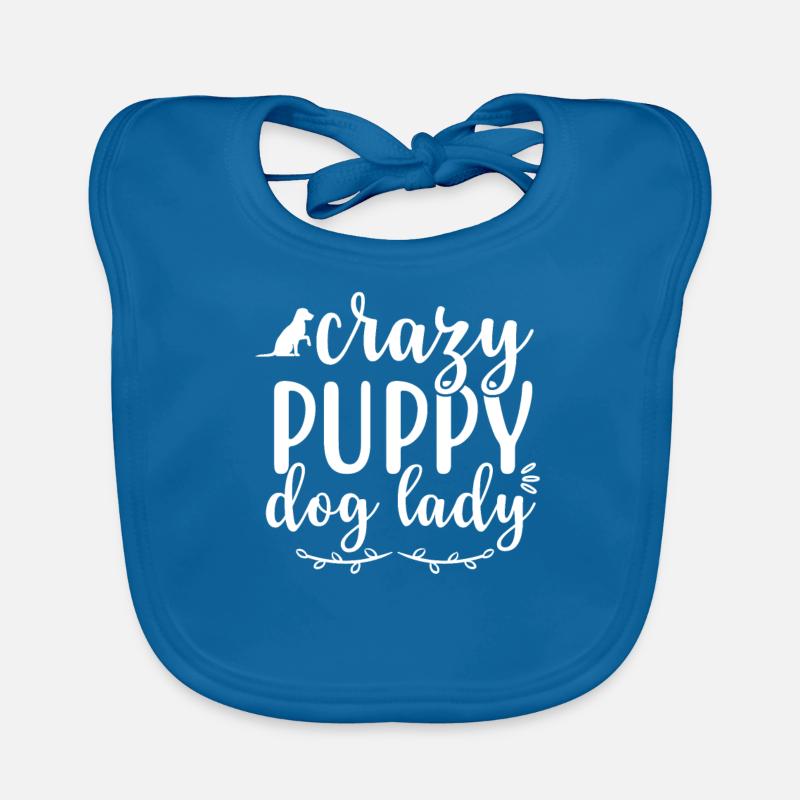 Crazy chiot chien dame Bavoir bio Bébé