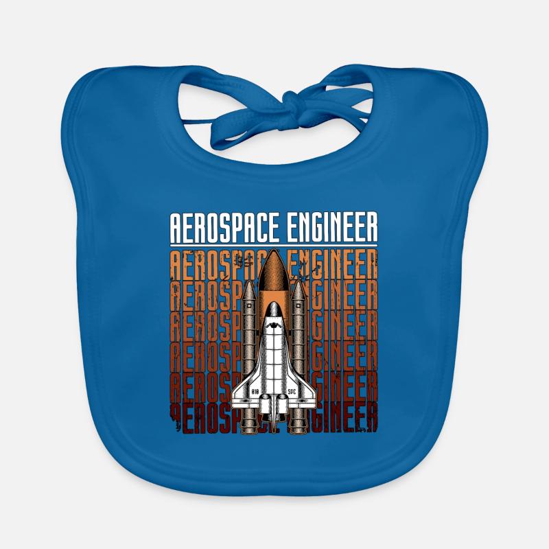 Aerospace Engineer Rocket Science Space Retro Baby Bio-Lätzchen