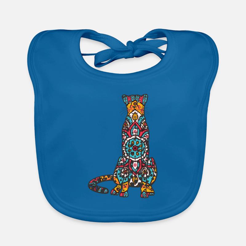 Mandala Cheetah Geometry Pattern Organic Baby Bibs