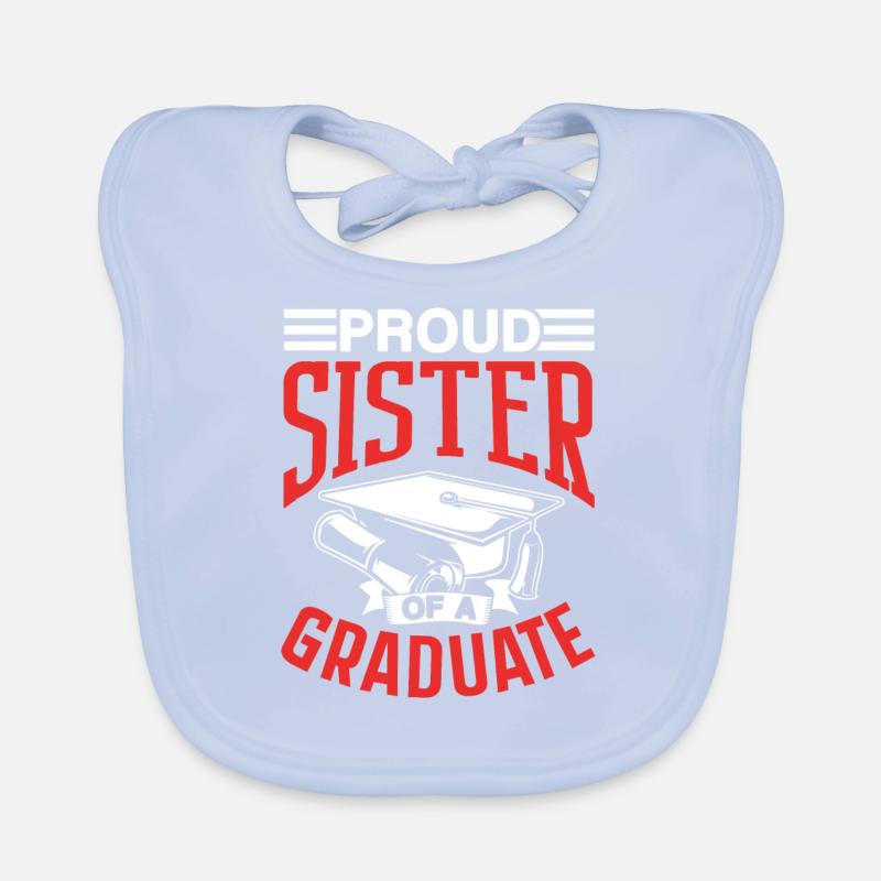 Stolze Schwester Eines Absolventen Absolvent Baby Bio-Lätzchen