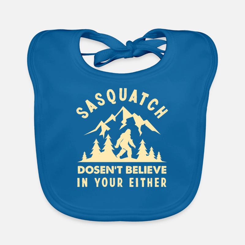 Bigfoot Hunter Myth Creature Creature Organic Baby Bibs