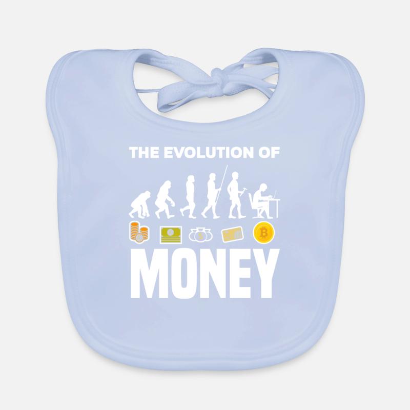 Bitcoin Geld Evolution Baby Bio-Lätzchen