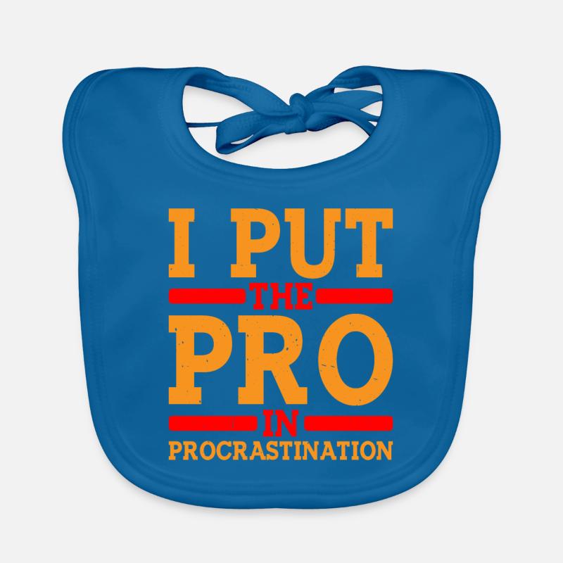 I Put The Pro In Procrastination 8 Baby Bio-Lätzchen