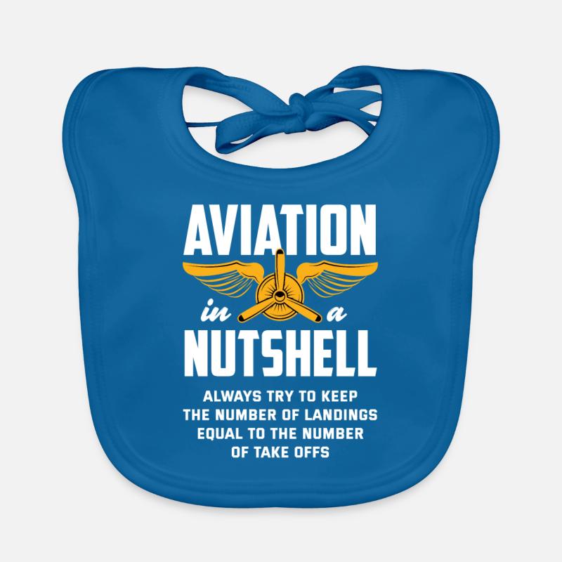 Flugzeug Luftfahrt Pilot Lustiges Piloten Geschenk Baby Bio-Lätzchen