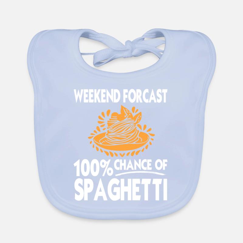 Prévisions du week-end 100% de chances de spaghettis drôles Bavoir bio Bébé