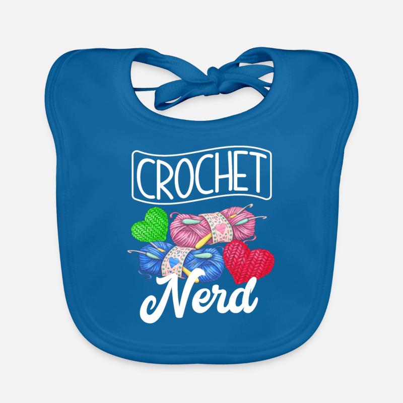 Drôle de crochet - Bavoir bio Bébé - bleu paon